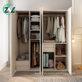 Bedroom Furniture Glass Door Wooden Wardrobe Clothes Cabinet